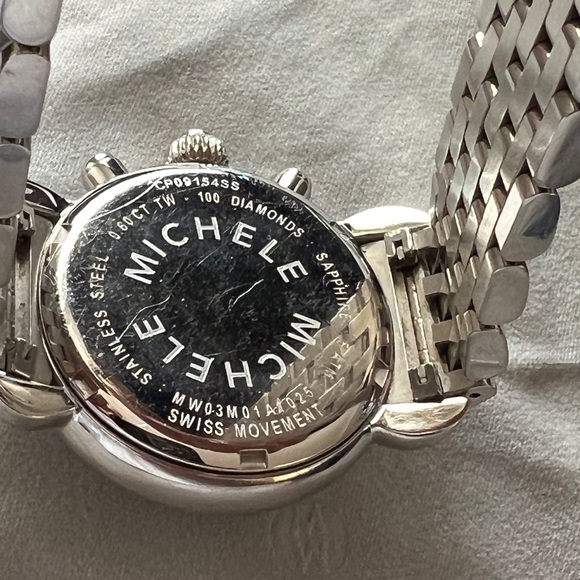 MICHELE CSX Chronograph Diamond Bezel Ladies Watch - MW03M01A1025 - Picture 6 of 6